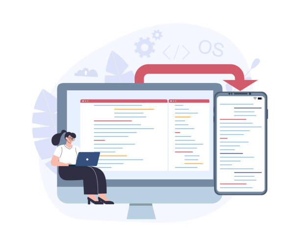 cross-platform software development concept. - 系統(tǒng)軟件 幅插畫檔、美工圖案、卡通及圖標